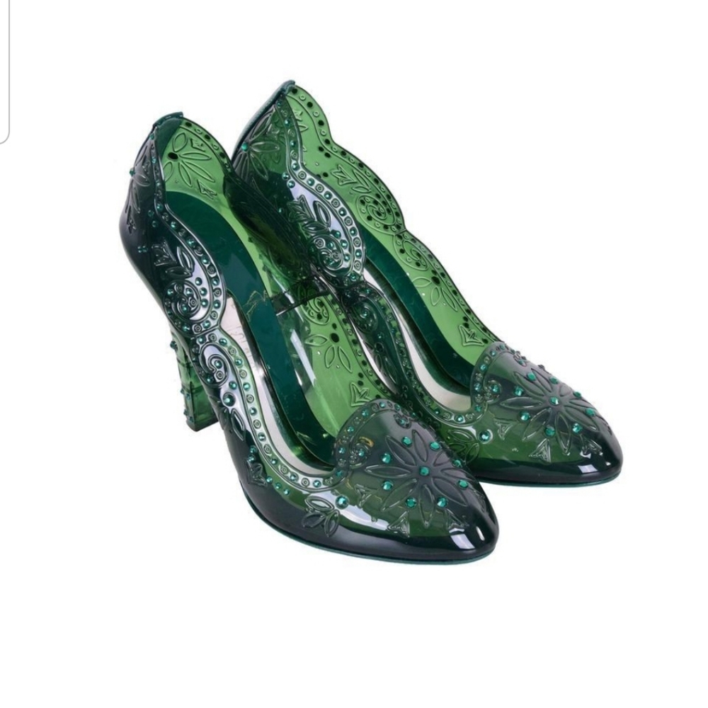 Dolce & gabbana emerald crystal cinderella shoes - Picture 3 of 10